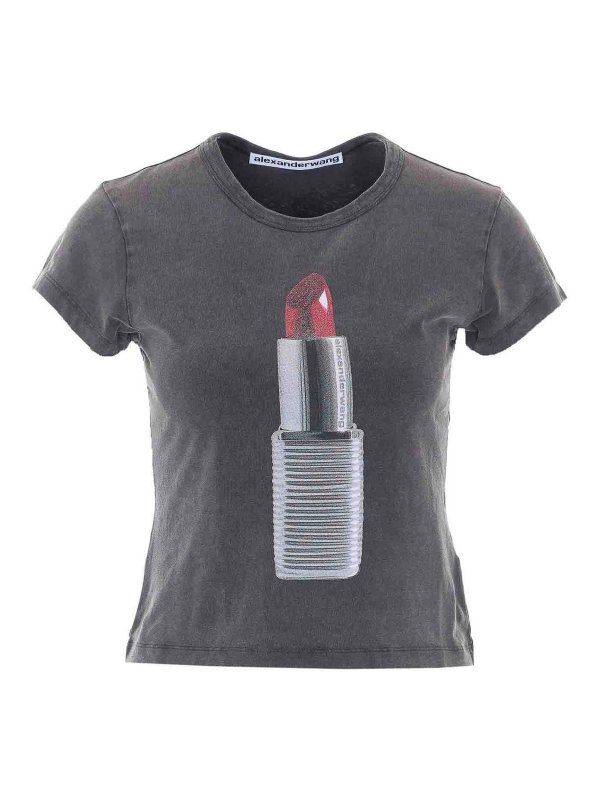 ALEXANDER WANG: T-shirts - T-Shirt - Grau