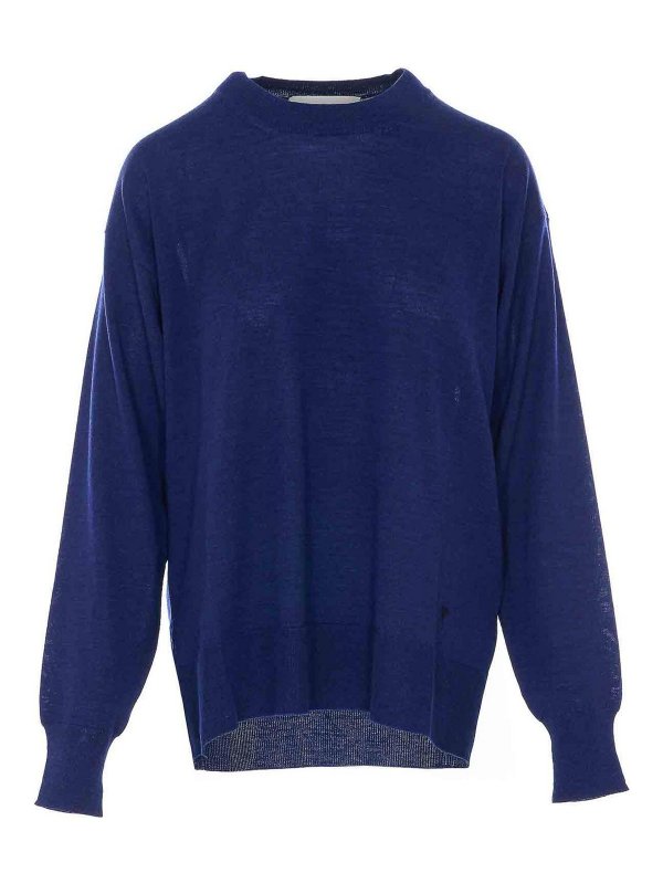AMI PARIS: Pull col rond - Pull Col Rond - Bleu