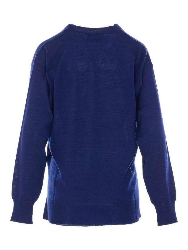 AMI PARIS: Pull col rond online - Pull Col Rond - Bleu