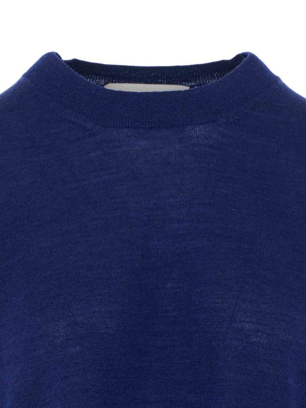 Pull Col Rond - Bleu shop online: AMI PARIS