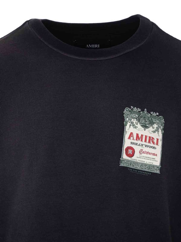 T-shirt nera shop online: AMIRI