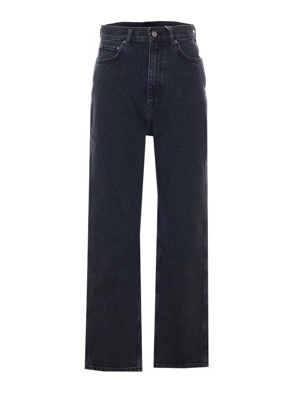 ANINE BING: Jeans Rectos - Vaqueros Rectos - Negro