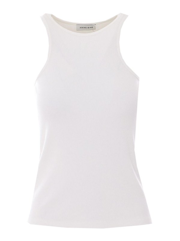 ANINE BING: Tops & Débardeurs - Top - Blanc