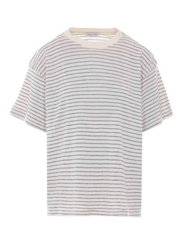 ANINE BING: T-shirts - T-Shirt - Weiß