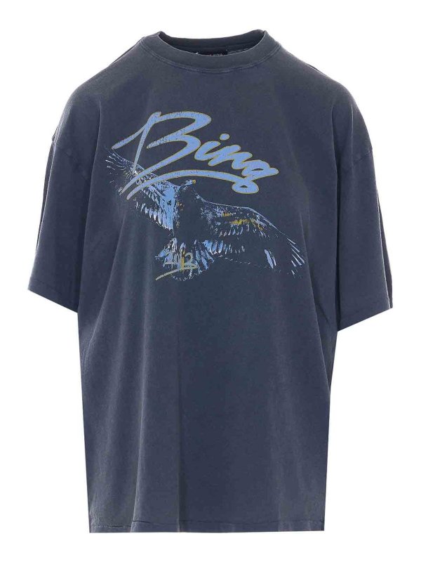 ANINE BING: T-shirts - T-Shirt - Blau