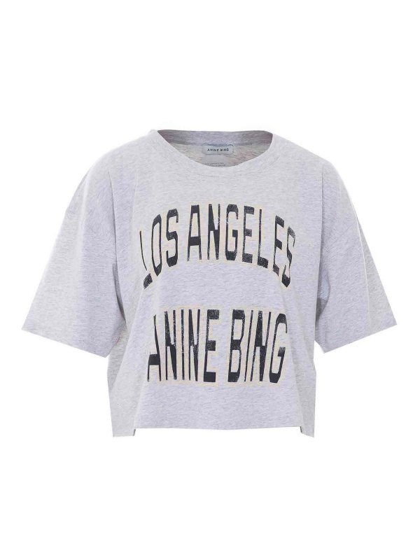 ANINE BING: T-shirts - T-Shirt - Grau
