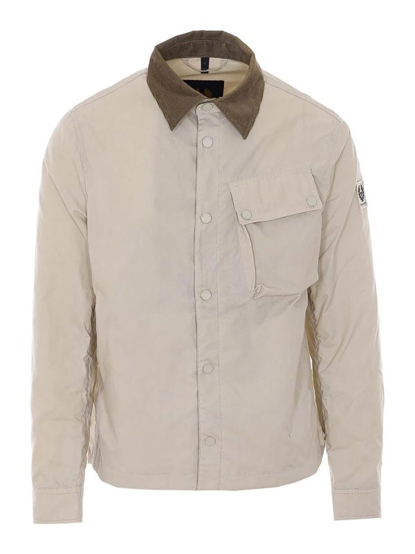BELSTAFF: casual jackets - Silver Birch Beige Ground Jacket