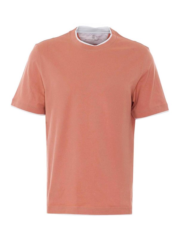 BRUNELLO CUCINELLI: Tシャツ - Tシャツ - オレンジ