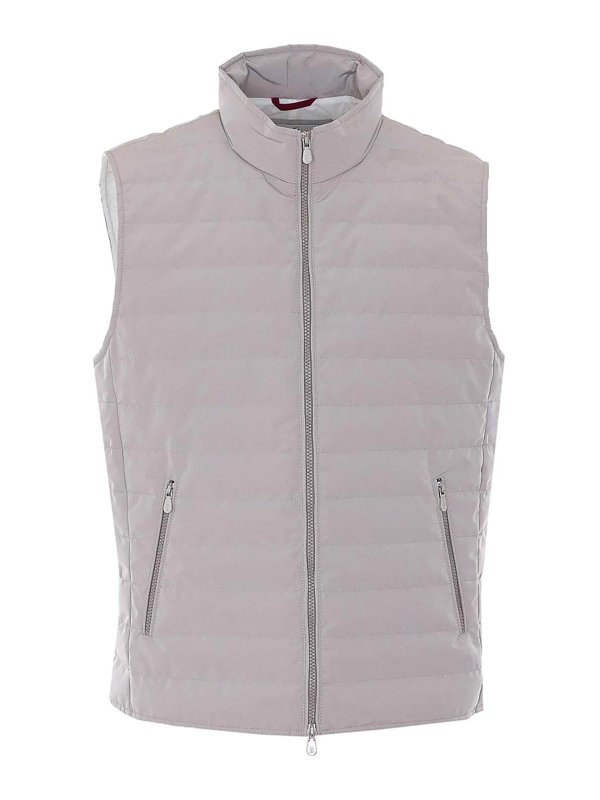 BRUNELLO CUCINELLI: Kurze Daunenjacken - Daunenjacke - Beige