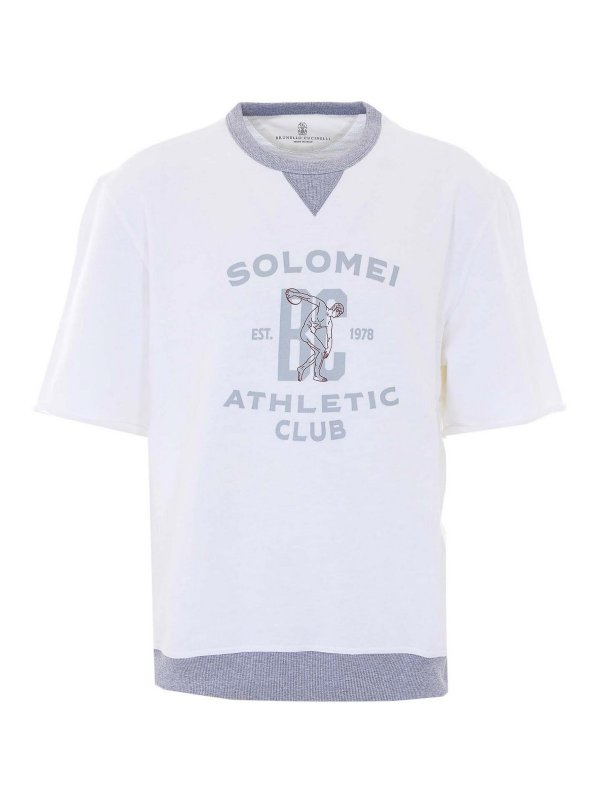 BRUNELLO CUCINELLI: T-shirts - T-Shirt - Weiß