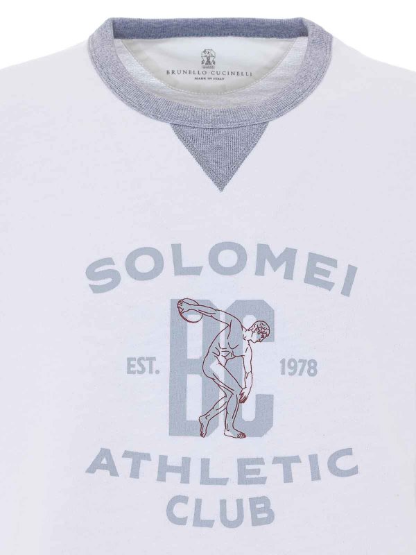 T-Shirt - Weiß shop online: BRUNELLO CUCINELLI