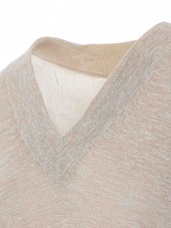 The Best Shops BRUNELLO CUCINELLI: Strickpullover mit Rundhalsausschnitt - Rundhalspullover - Beige