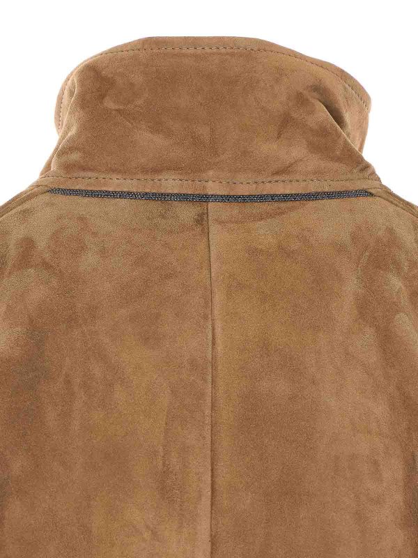 The Best Shops BRUNELLO CUCINELLI: Lederjacken - Lederjacke - Braun