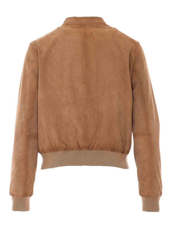 Bully: leather jacket online - Suede Jacket