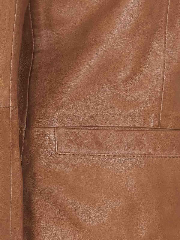 The Best Shops Bully: Vestes en cuir - Blouson En Cuir - Marron