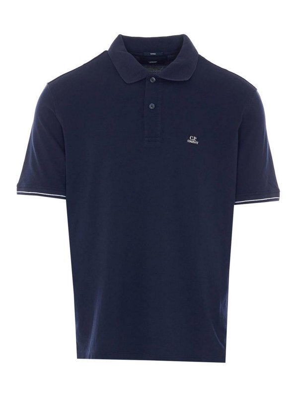 C.P. COMPANY: polo - Polo Total Eclipse Blu e Bianca