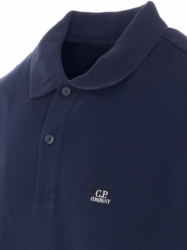 The Best Shops C.P. COMPANY: polo - Polo Total Eclipse Blu e Bianca