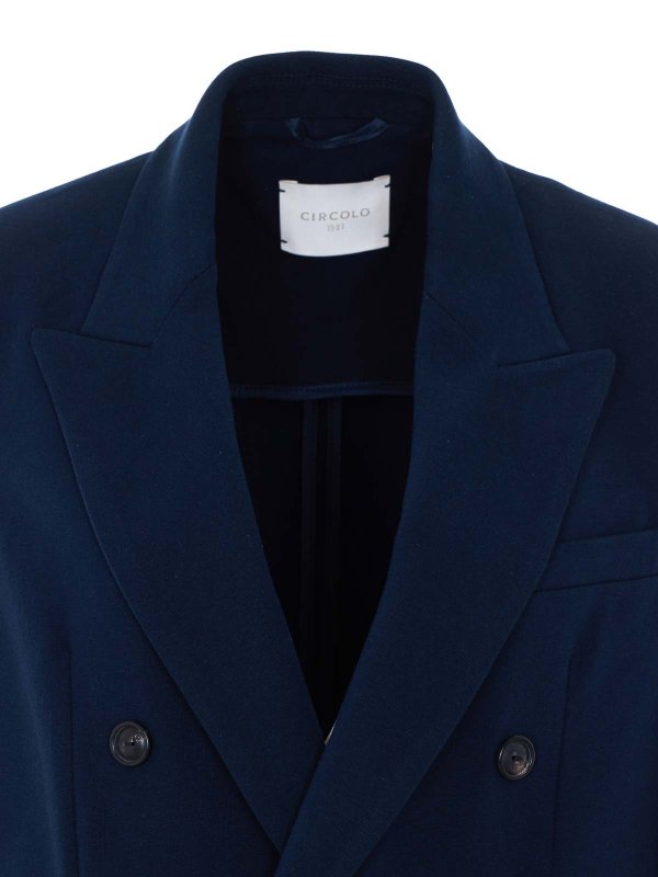 Blue Double Breasted Button Closure shop online: CIRCOLO 1901