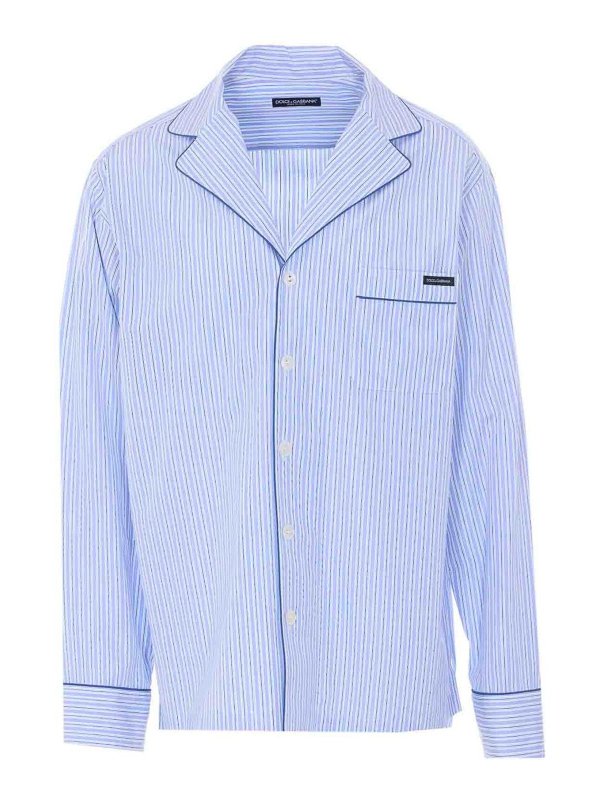 DOLCE & GABBANA: camicie - Camicia Blu E Bianca