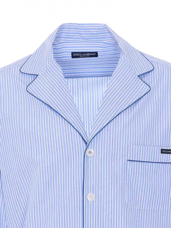 Camicia Blu E Bianca shop online: DOLCE & GABBANA