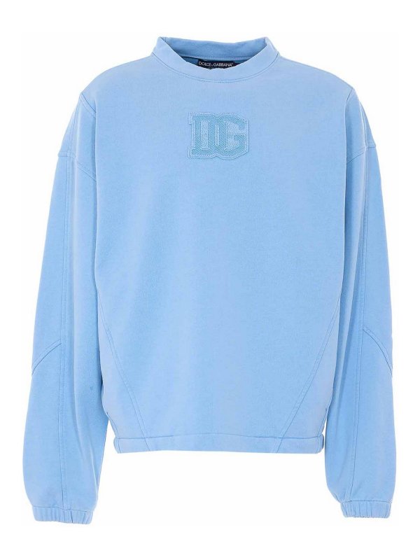 DOLCE & GABBANA: Sudaderas y suéteres - Sudadera - Azul
