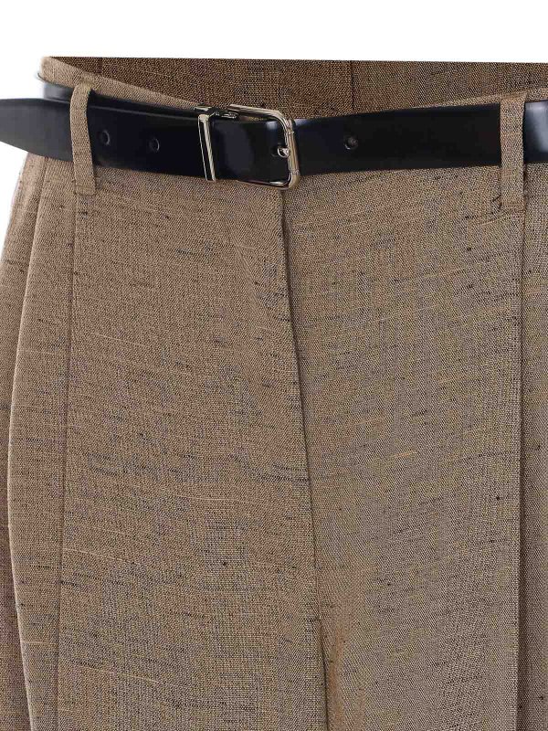 The Best Shops DOLCE & GABBANA: casual trousers - Tweed Effect Pants