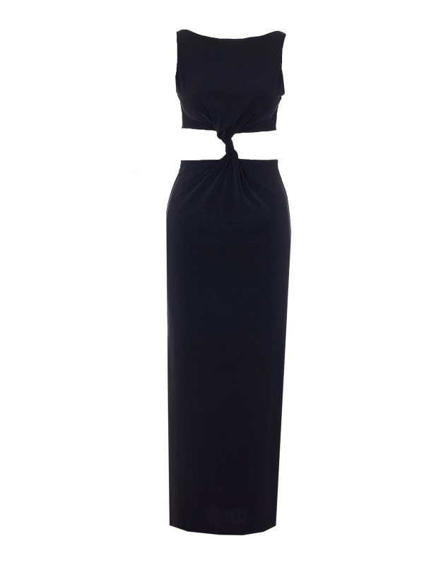 ELEH: Knielange Kleider - Knielanges Kleid - Schwarz