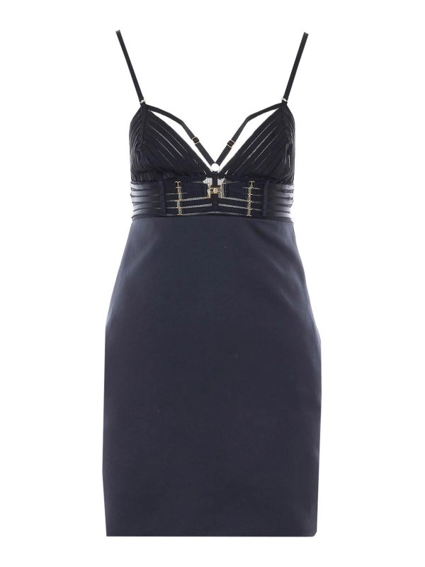 ELISABETTA FRANCHI: Kurze Kleider - Kurzes Kleid - Schwarz