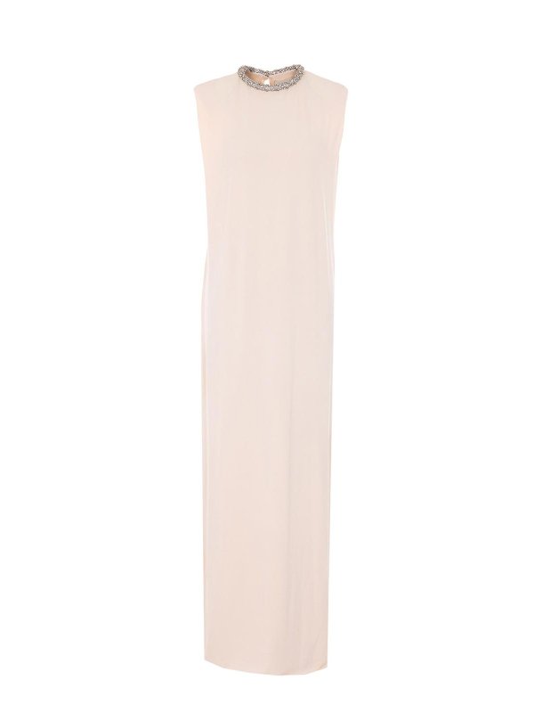 ELISABETTA FRANCHI: Knielange Kleider - Knielanges Kleid - Beige
