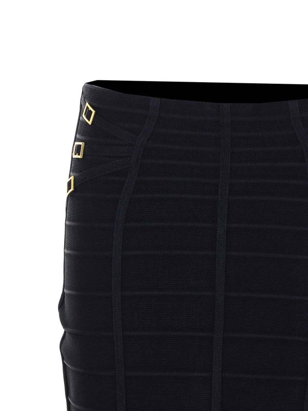 膝丈/ミディスカート - 黒 shop online: ELISABETTA FRANCHI