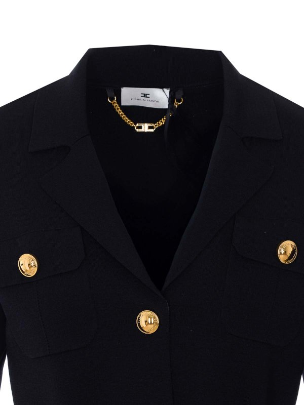 ダウンジャケット - 黒 shop online: ELISABETTA FRANCHI