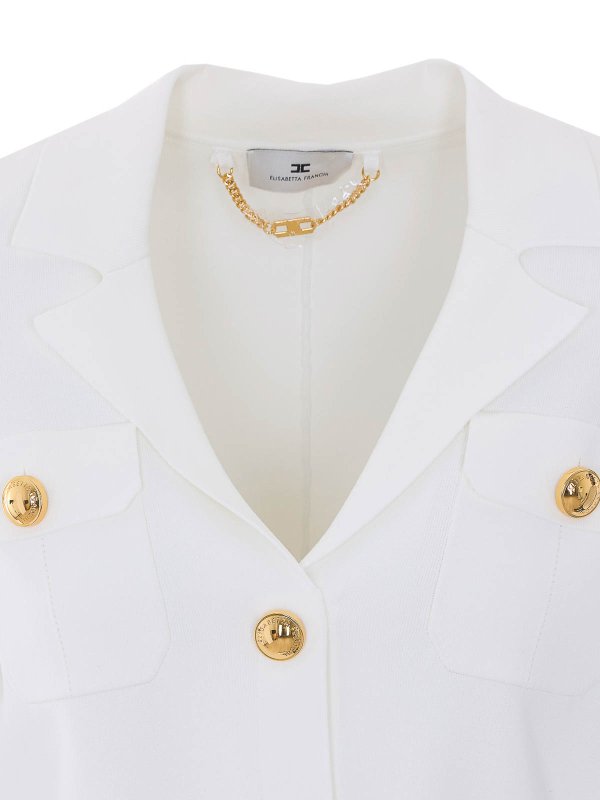 カーディガン - 白 shop online: ELISABETTA FRANCHI