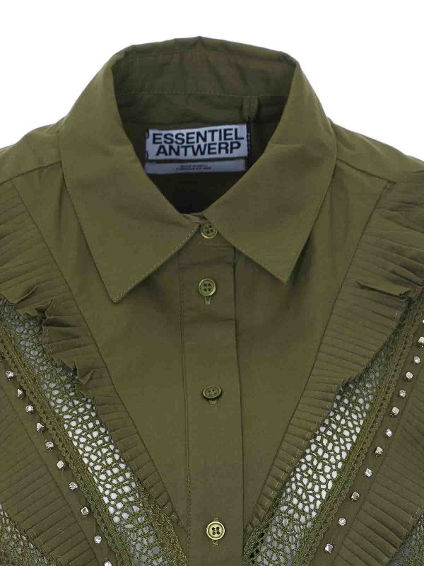 シャツ - 緑 shop online: ESSENTIEL ANTWERP