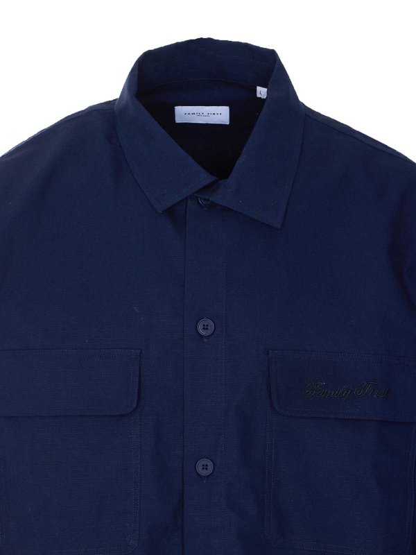 Sovracamicia blu shop online: FAMILY FIRST