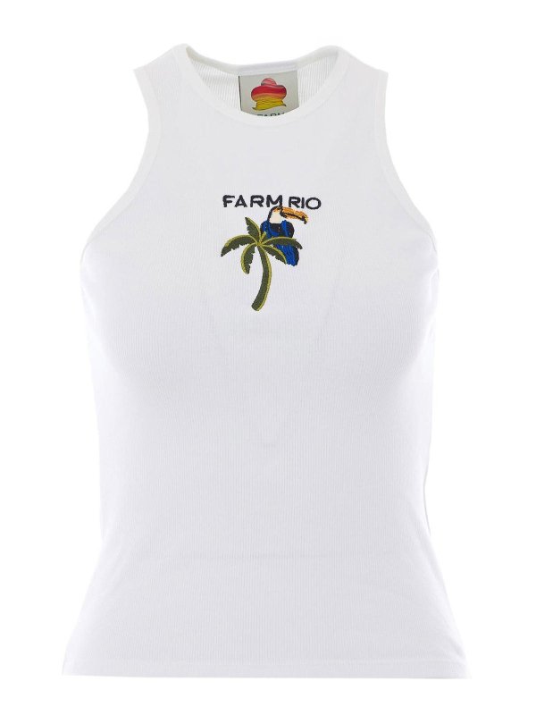 FARM RIO: Tops y camisetas sin mangas - Top - Blanco