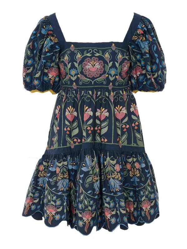 FARM RIO: Robes courtes - Robe Courte - Bleu