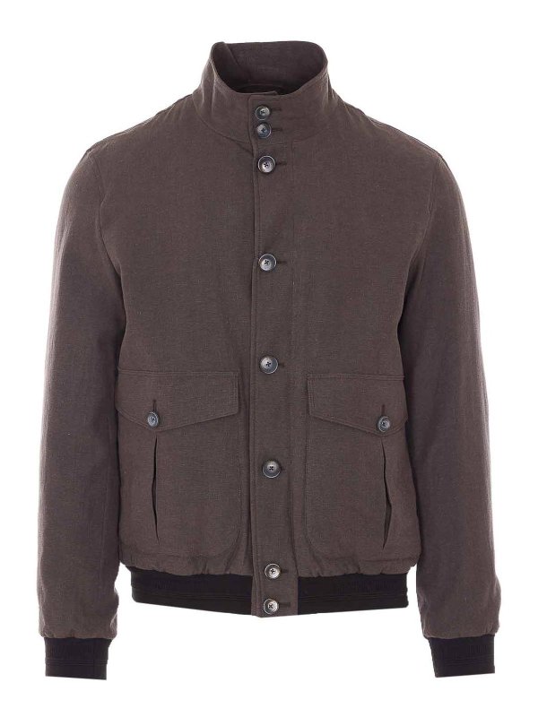 HERNO: Bomberjacken - Bomberjacke - Braun