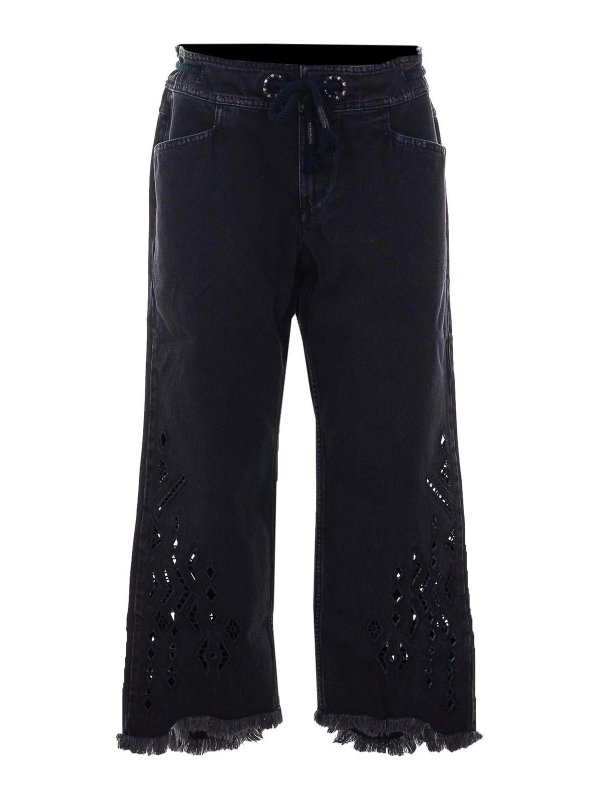 ISABEL MARANT: Jeans Rectos - Vaqueros Rectos - Negro