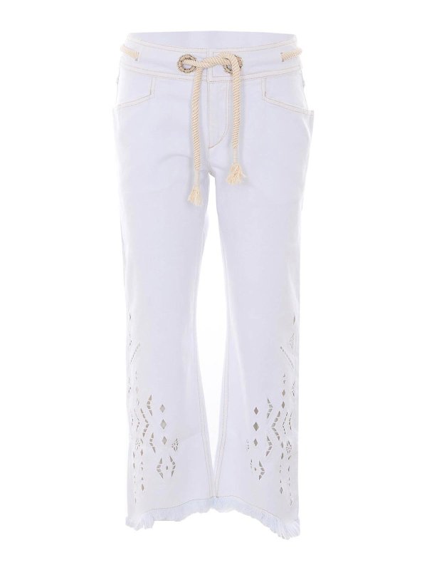 ISABEL MARANT: Straight Leg Jeans - Straight Leg Jeans - Weiß