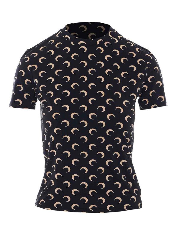 MARINE SERRE: Tops & Tank tops - Black Top