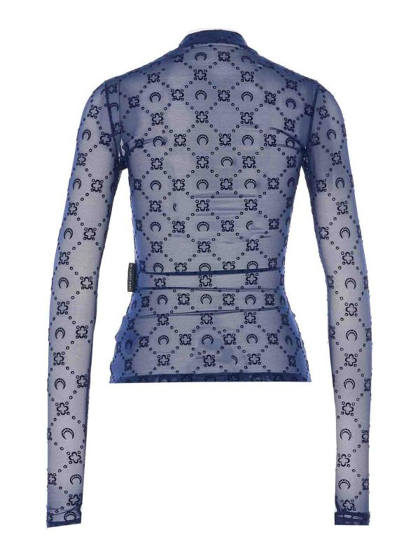 MARINE SERRE: Tops y camisetas sin mangas online - Top - Azul