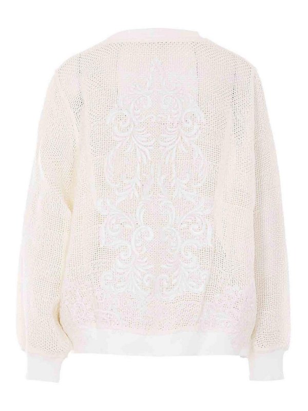MAURIZIO PECORARO: Strickpullover mit Rundhalsausschnitt online - Rundhalspullover - Weiß