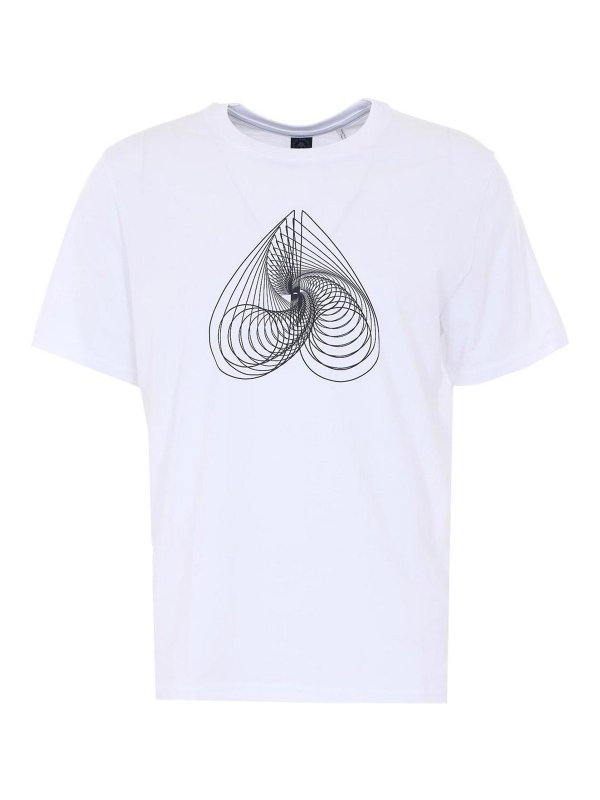 MOOSE KNUCKLES: t-shirts - White Eclipso T-Shirt