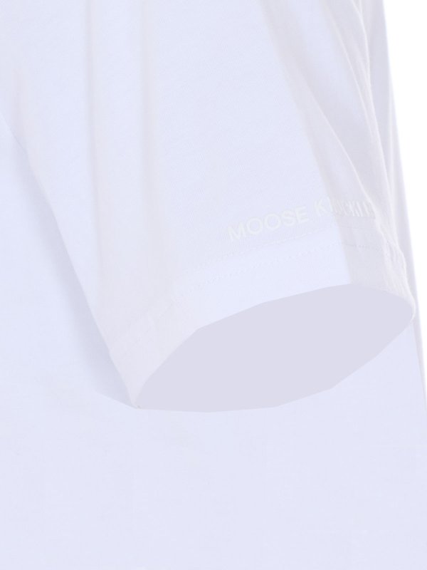The Best Shops MOOSE KNUCKLES: t-shirts - White Eclipso T-Shirt