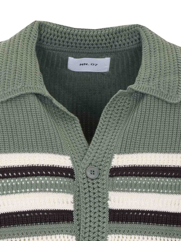 Cardigan polo Lars multicolore shop online: NN.07