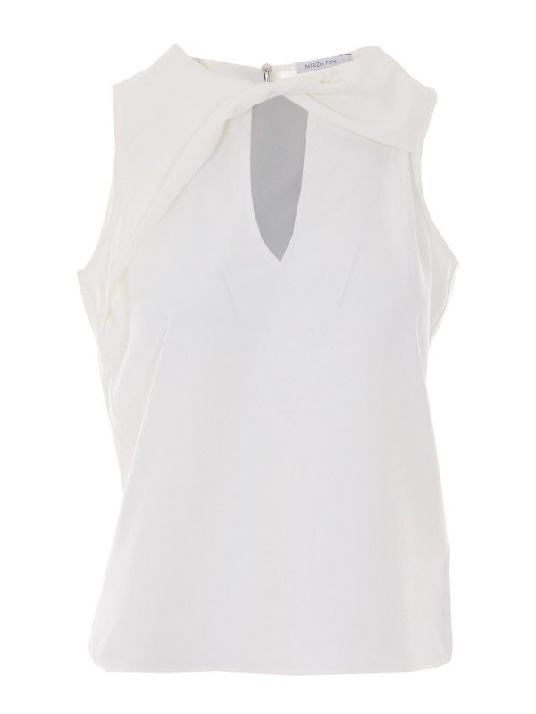 PATRIZIA PEPE: Tops y camisetas sin mangas - Top - Blanco