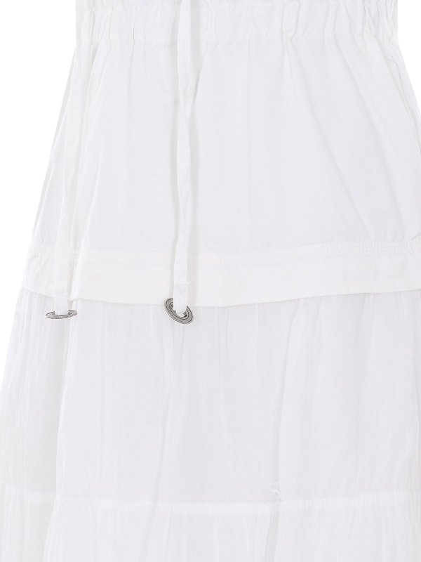 The Best Shops Pinko: Knielange Kleider - Knielanges Kleid - Weiß