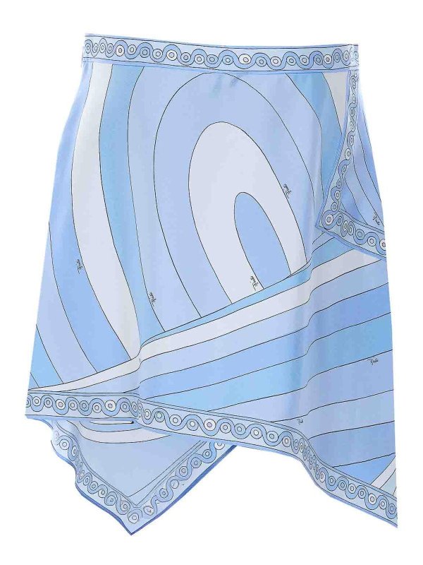 EMILIO PUCCI: ニーレングススカート＆ミディ丈 online - 膝丈/ミディスカート - ブルー