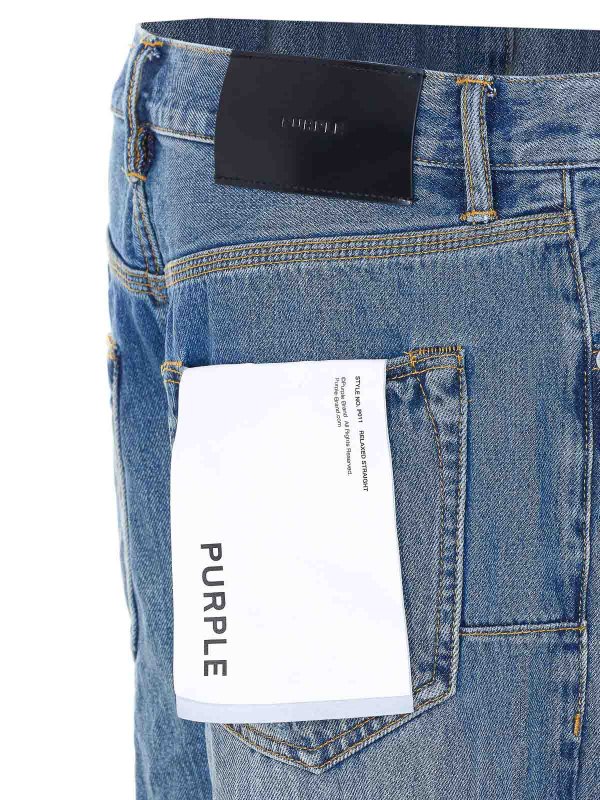 The Best Shops PURPLE BRAND: ストレートジーンズ - ストレートジーンズ - ブルー