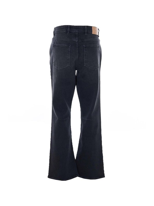 REPRESENT: straight leg jeans online - Aged Black Boot Cut Jeans